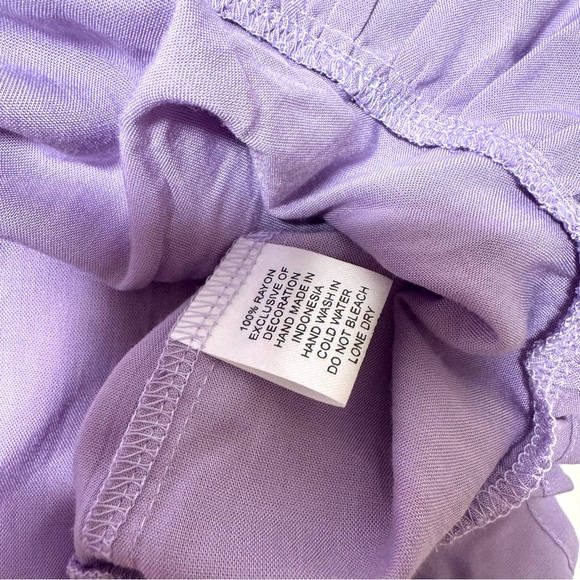 SKEMO NWT Lilac Purple Cut Out Bubble Sleeve Keyhole Mini Dress Size Medium $158 - Picture 10 of 12